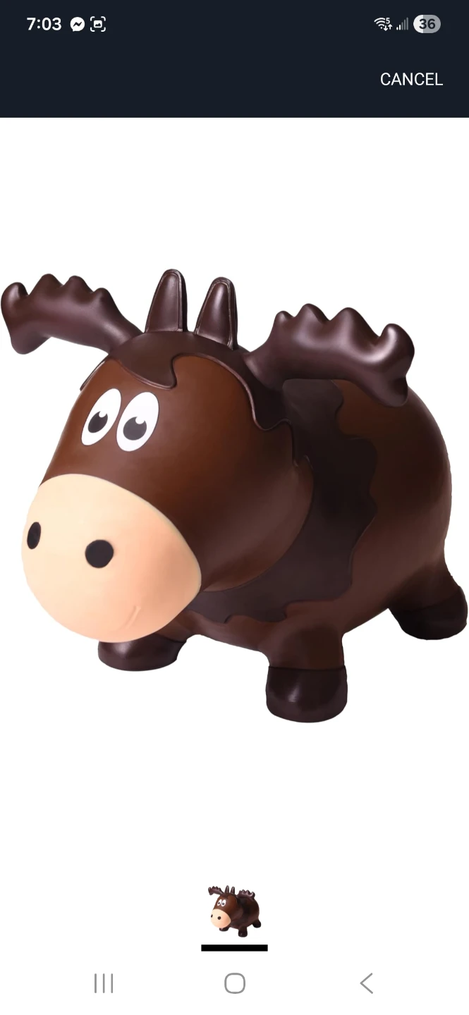 Wildlife Hoppers Animal Bouncers Moose, Brown