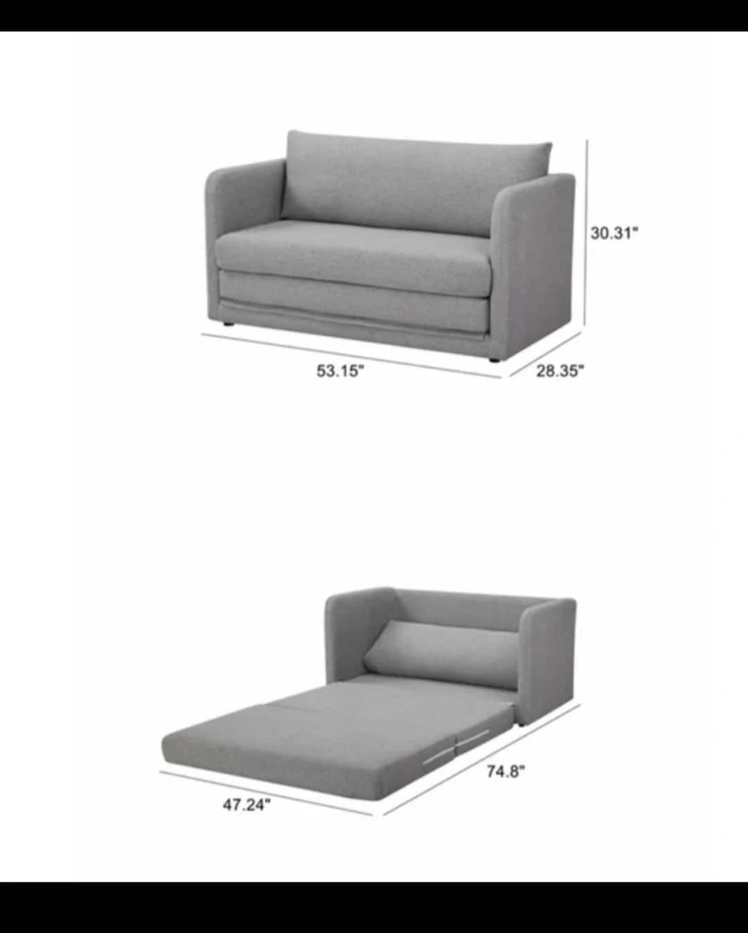 🥕 Sleeper Sofa – Perfect for Kids, Dorms, or Guest Light Use - photo 5