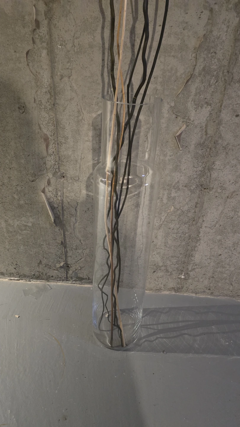 Tall Clear Glass Vase