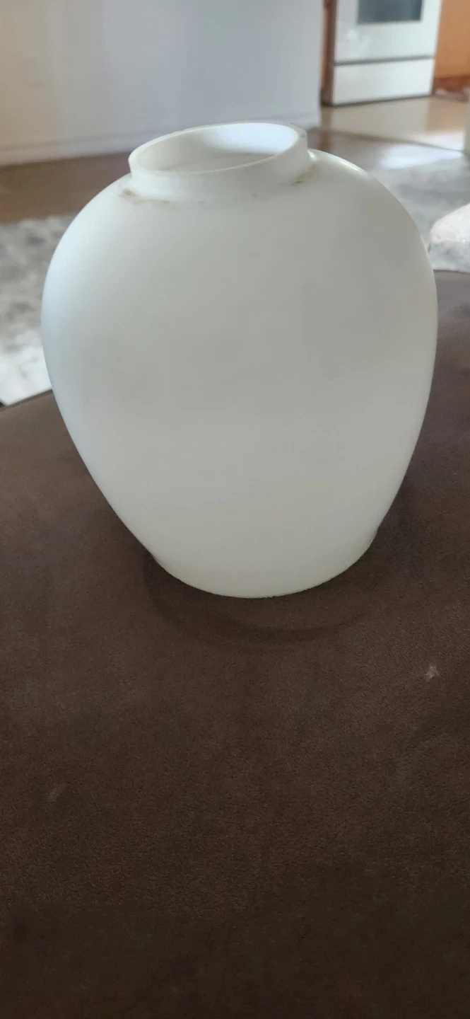 White Frosted Glass Lamp Shade - photo 2