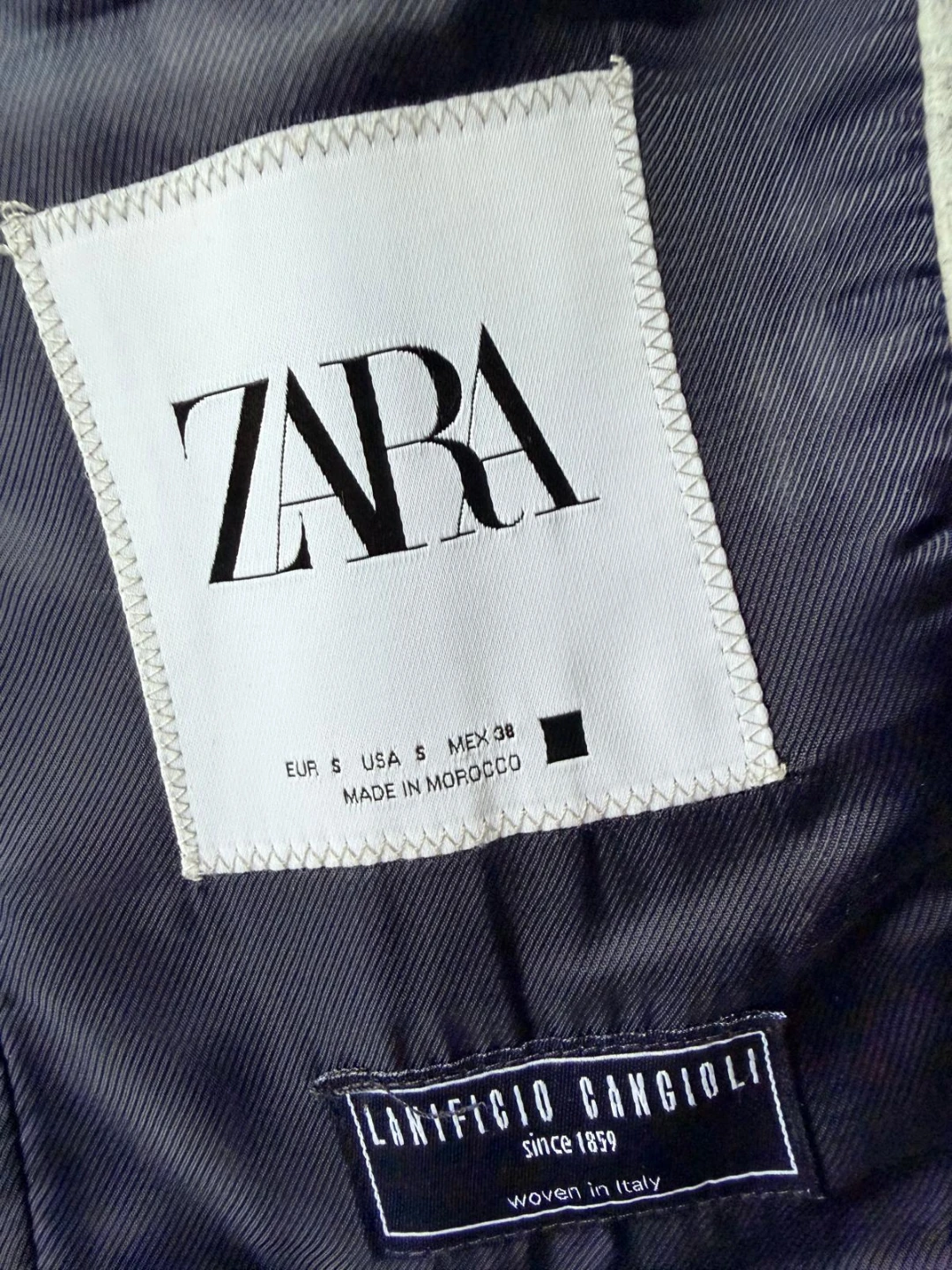 Zara Grey Wool Blend Overcoat - photo 2