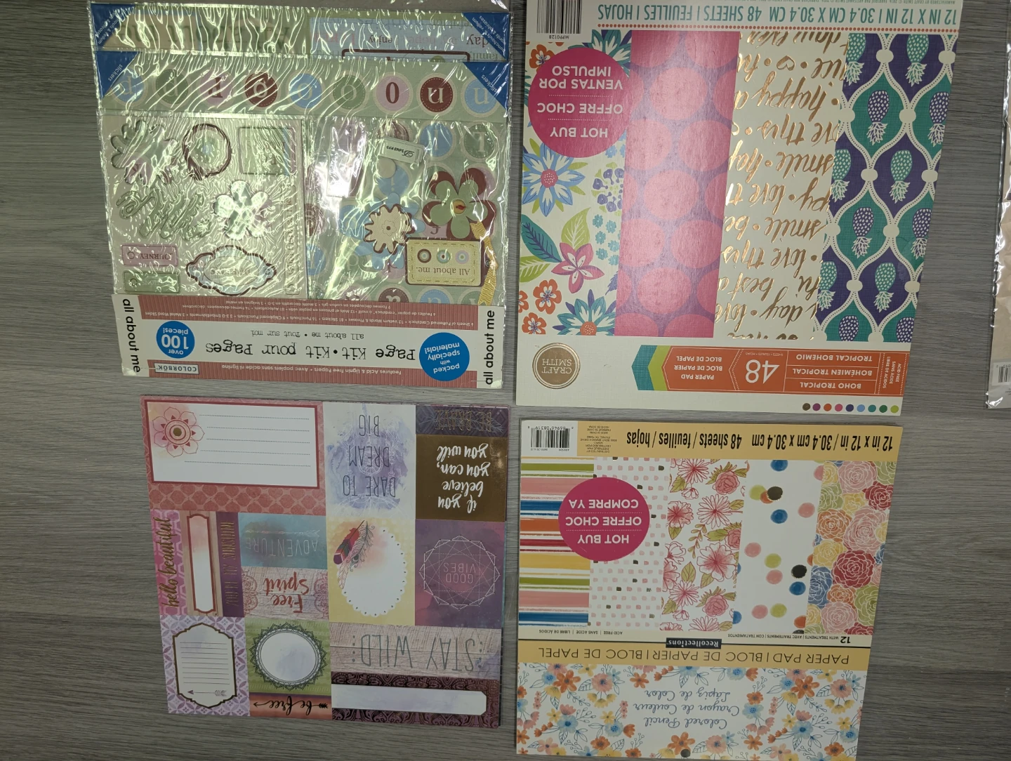 Scrapbooking Paper Pads and Sticker Sheets Bundle