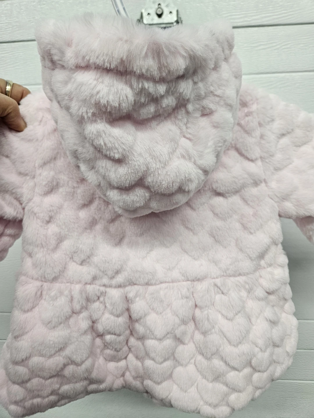💝 Pink Faux Fur Heart Jacket - 12 Months - photo 4