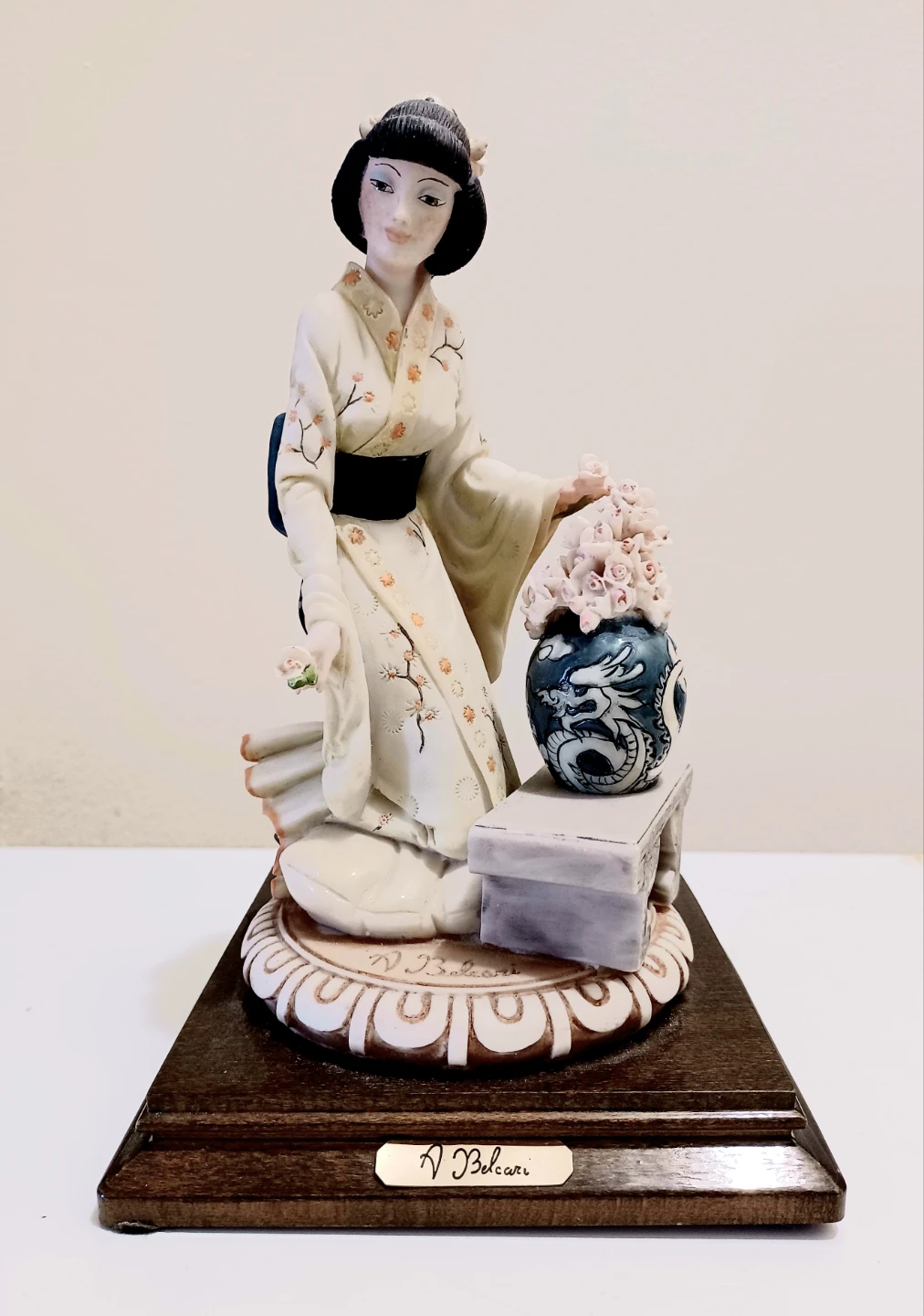 Vtg Signed A. Belcari Geisha Figurine