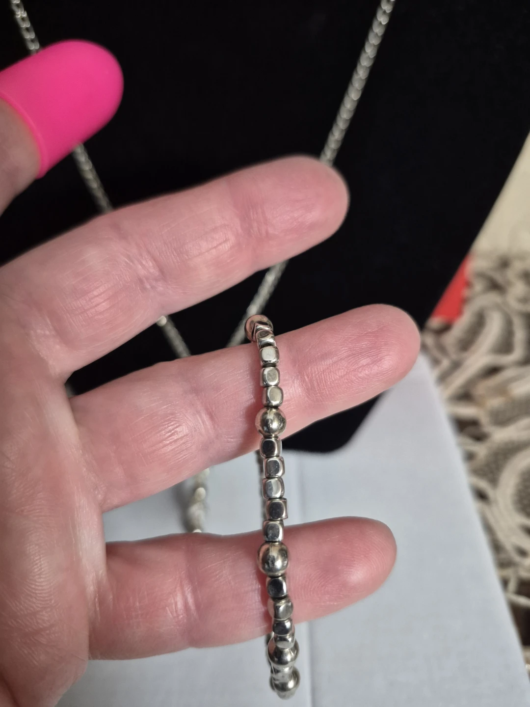 New Necklace,elastic Bracelet & Earrings Set - photo 3