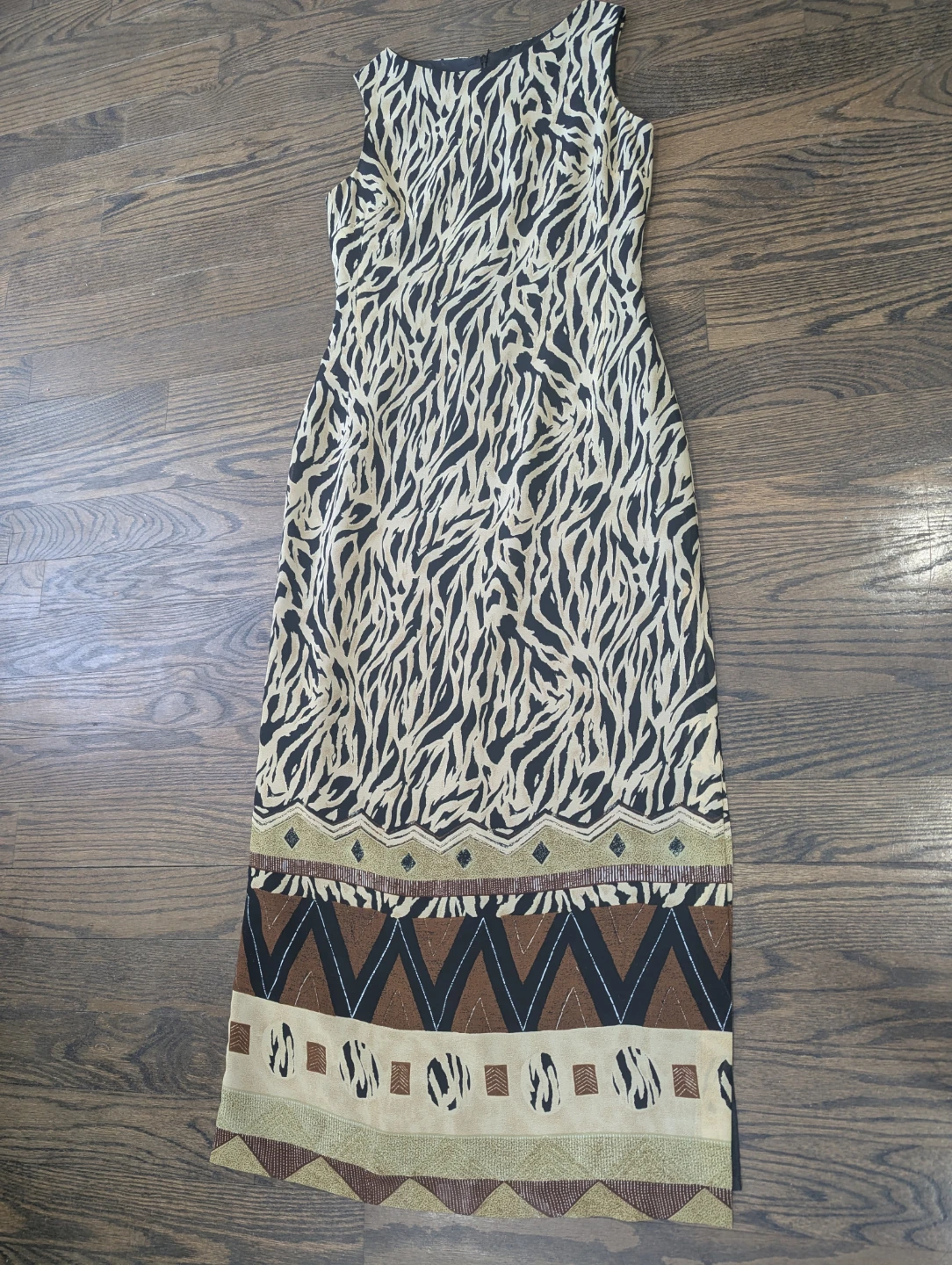 Tessuti Petite Zebra Print Sleeveless Dress Size 4