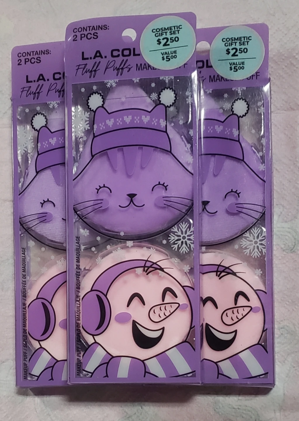 L.A. Colors Fluff Puffs Makeup Sponges - 2-pack, 3 sets