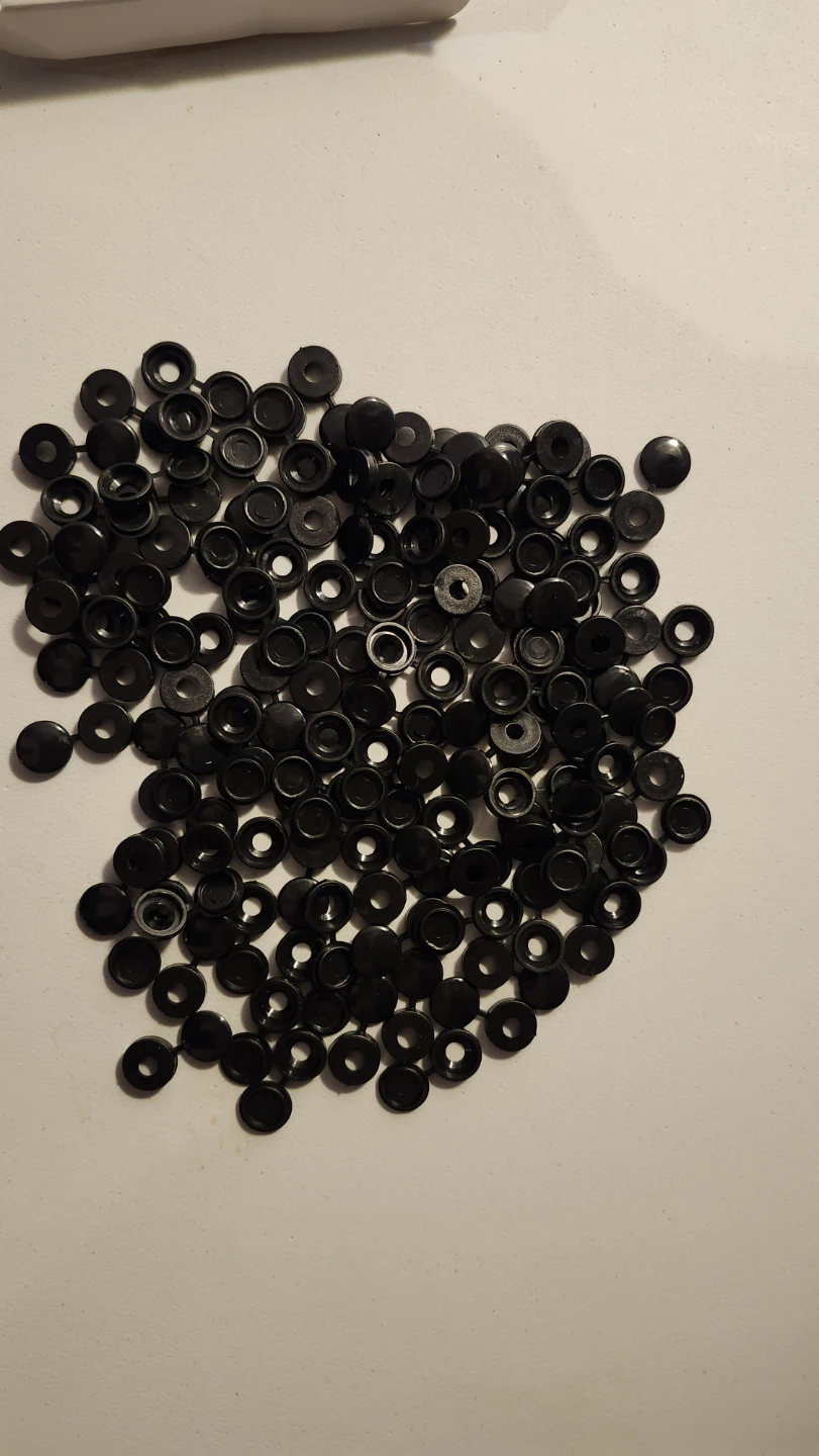 Hotop 100 Pcs Hinged Screw Cover Caps Medium Black Plastic - photo 3