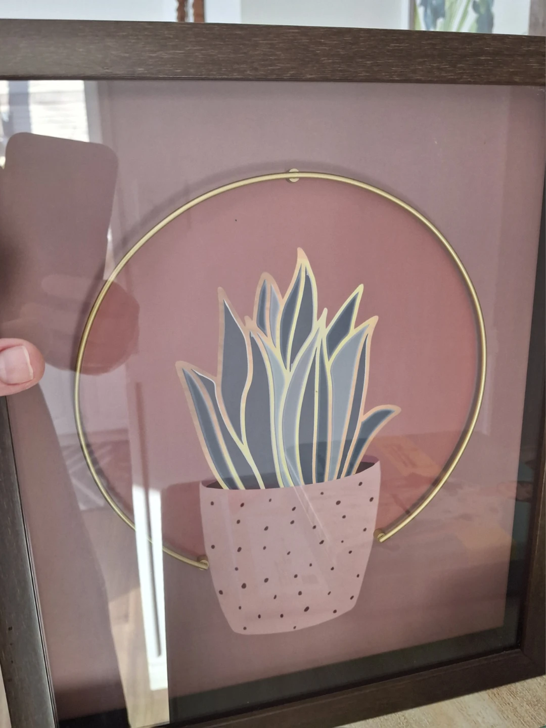 Framed Plant Wall Art 14"x12"