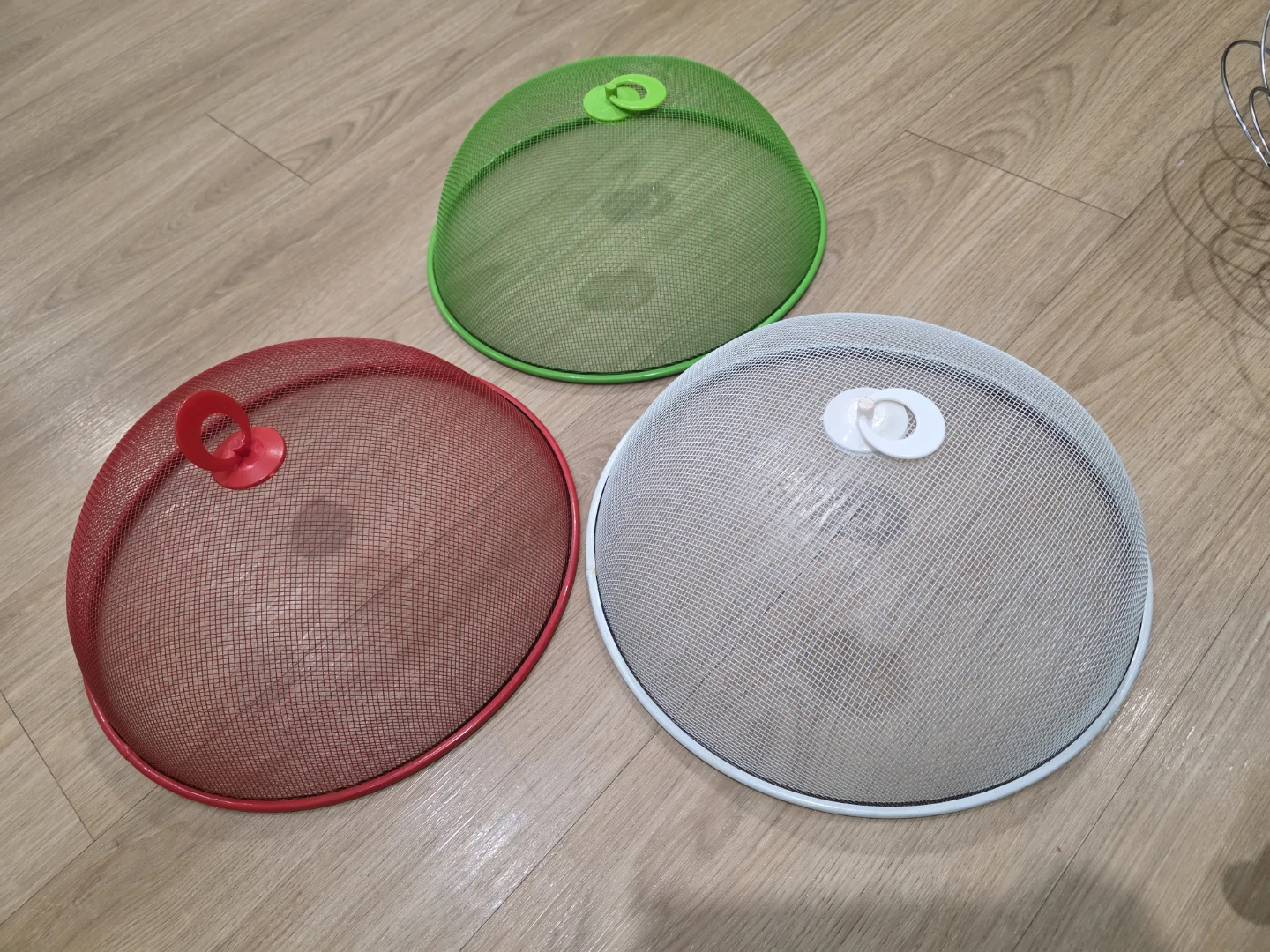 Mesh Food Covers - Red, Green, White