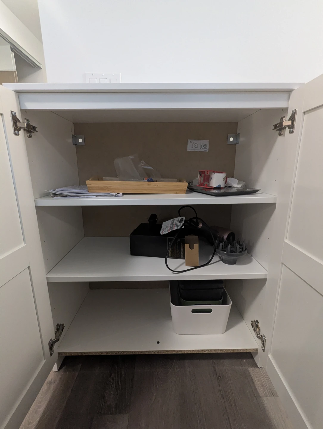 IKEA Brimnes 3 Shelf White Cabinet - photo 5