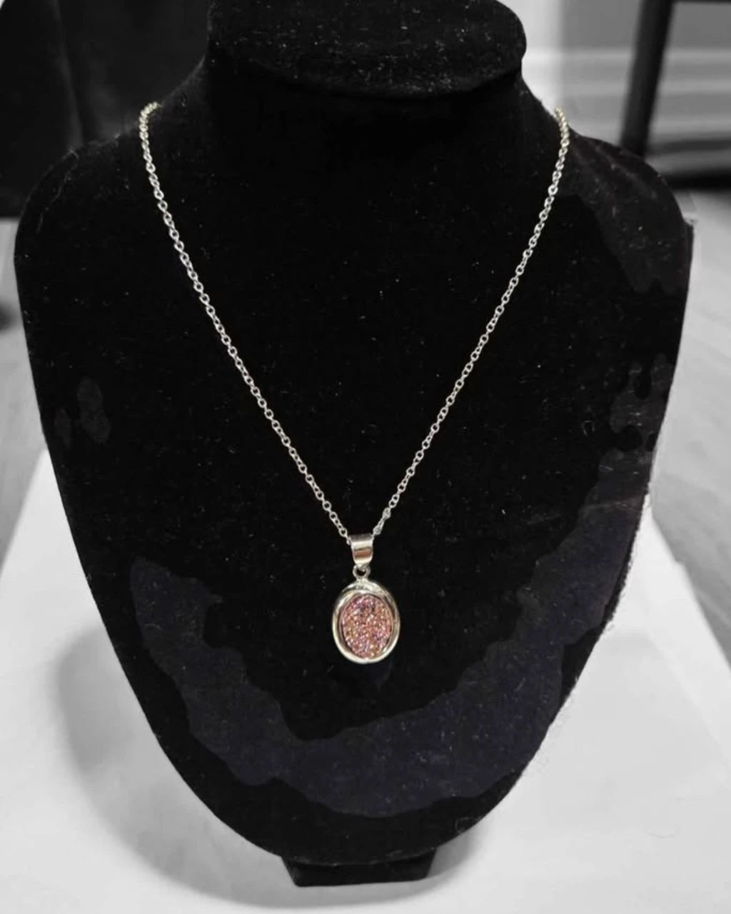 Lia Sophia Silver Tone & Pink Crystal Necklace - photo 2