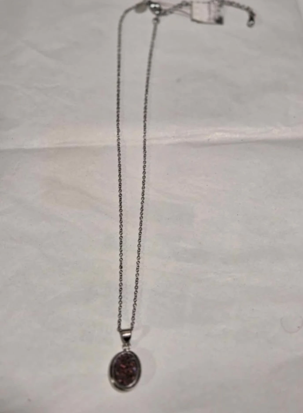 Lia Sophia Silver Tone & Pink Crystal Necklace - photo 3