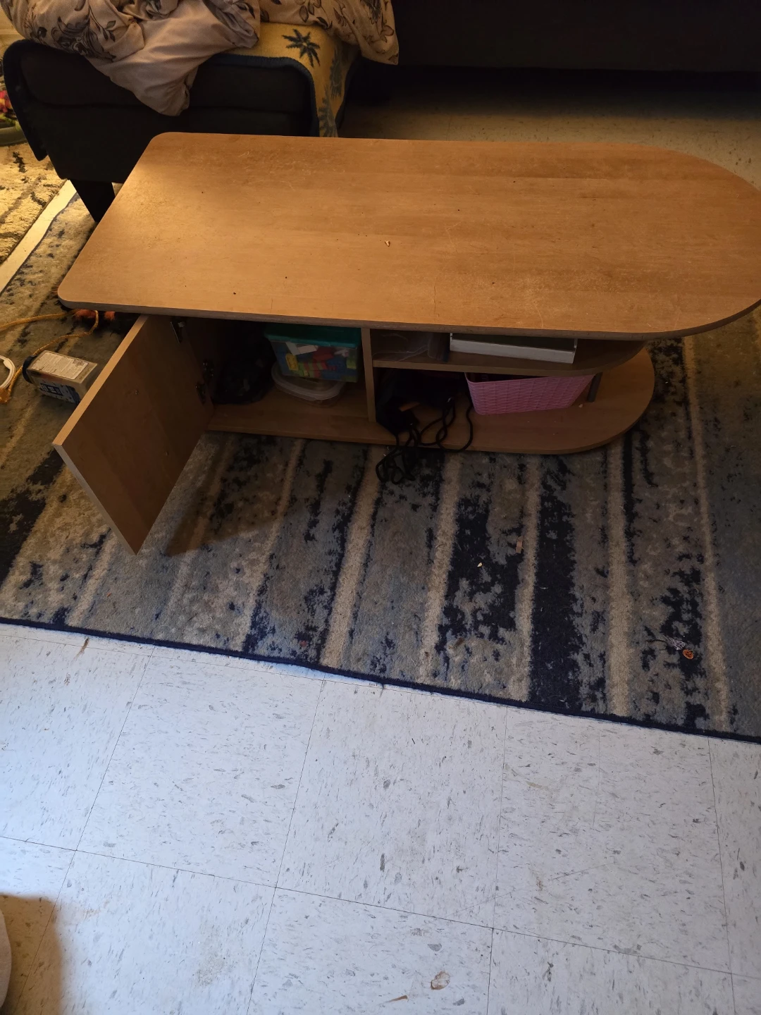 Wooden Coffee Table  and matching end table with Storage
