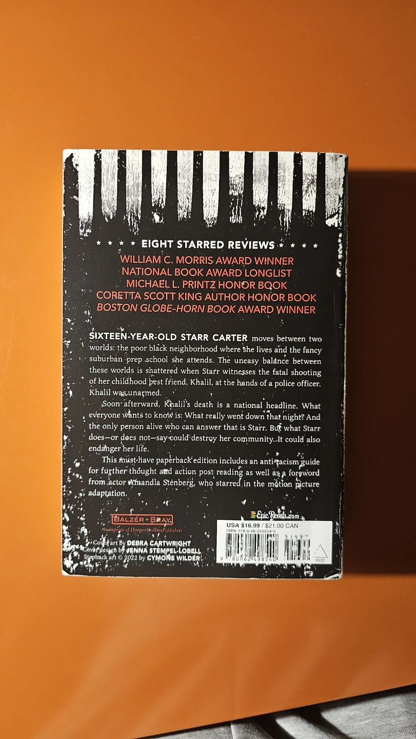 The Hate U Give by Angie Thomas Paperback Book - photo 2