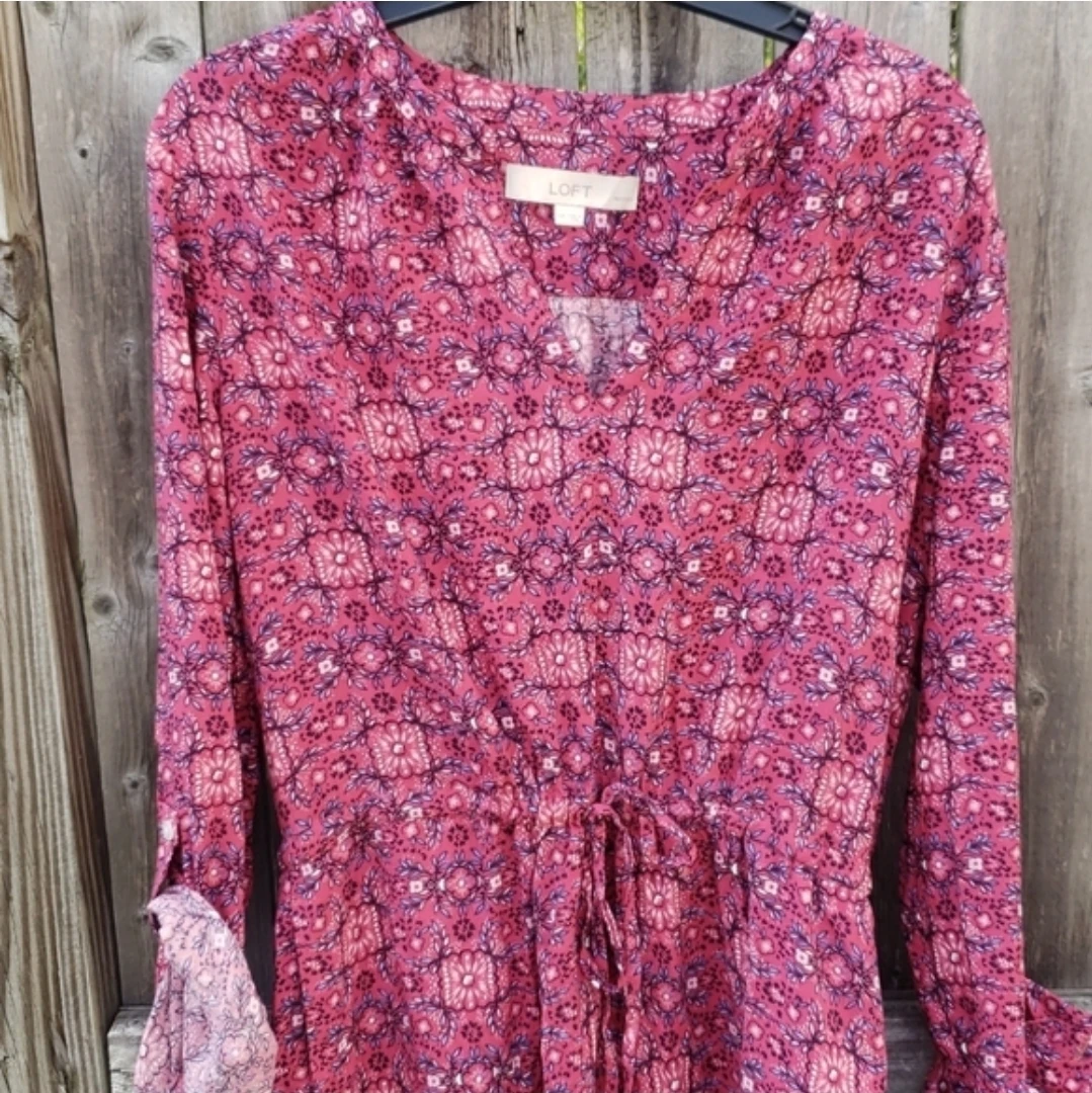 LOFT Floral Print Dress - photo 2