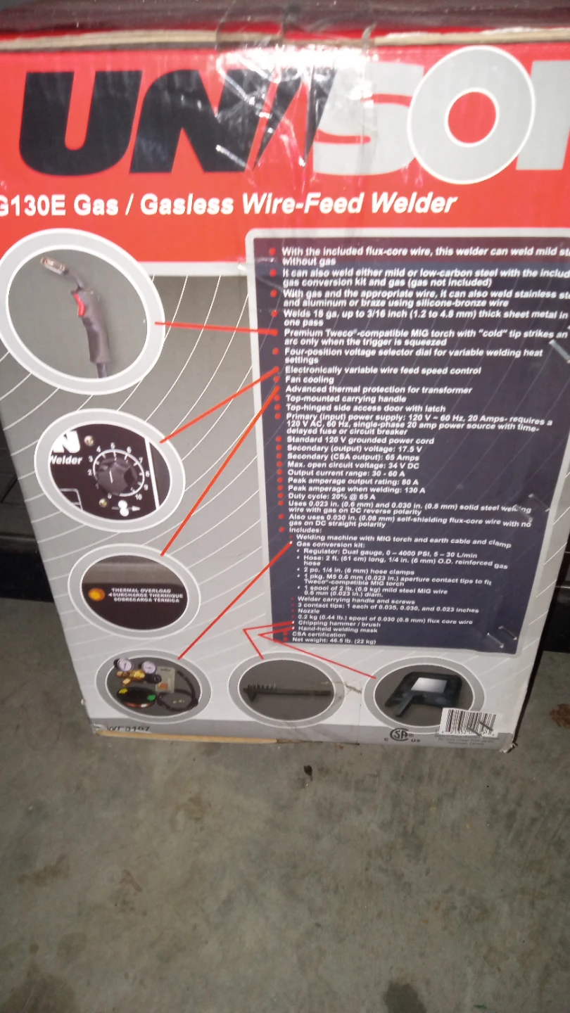 Unison MIG130E Gas/Gasless Wire-Feed Welder - photo 3