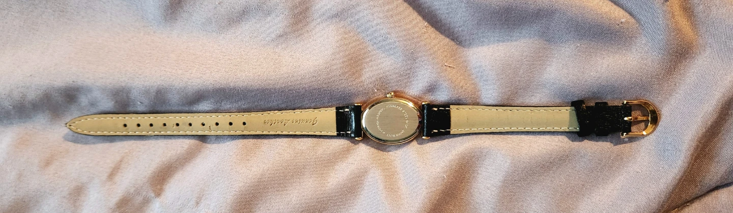Women's Diamond Quartz Watch with Black Leather Band - photo 4