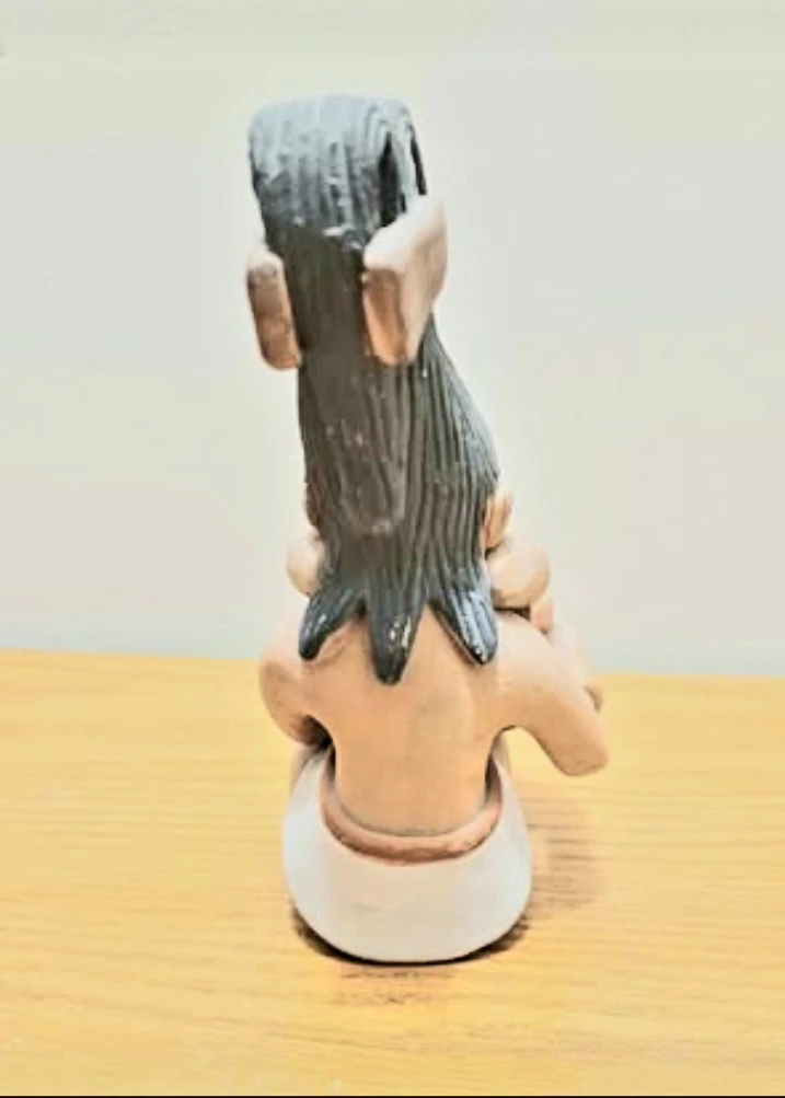 Unique Authentic Aztec Mayan Pottery Figurine - photo 4