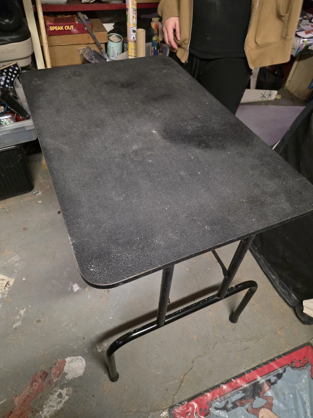 Black Folding Grooming table
