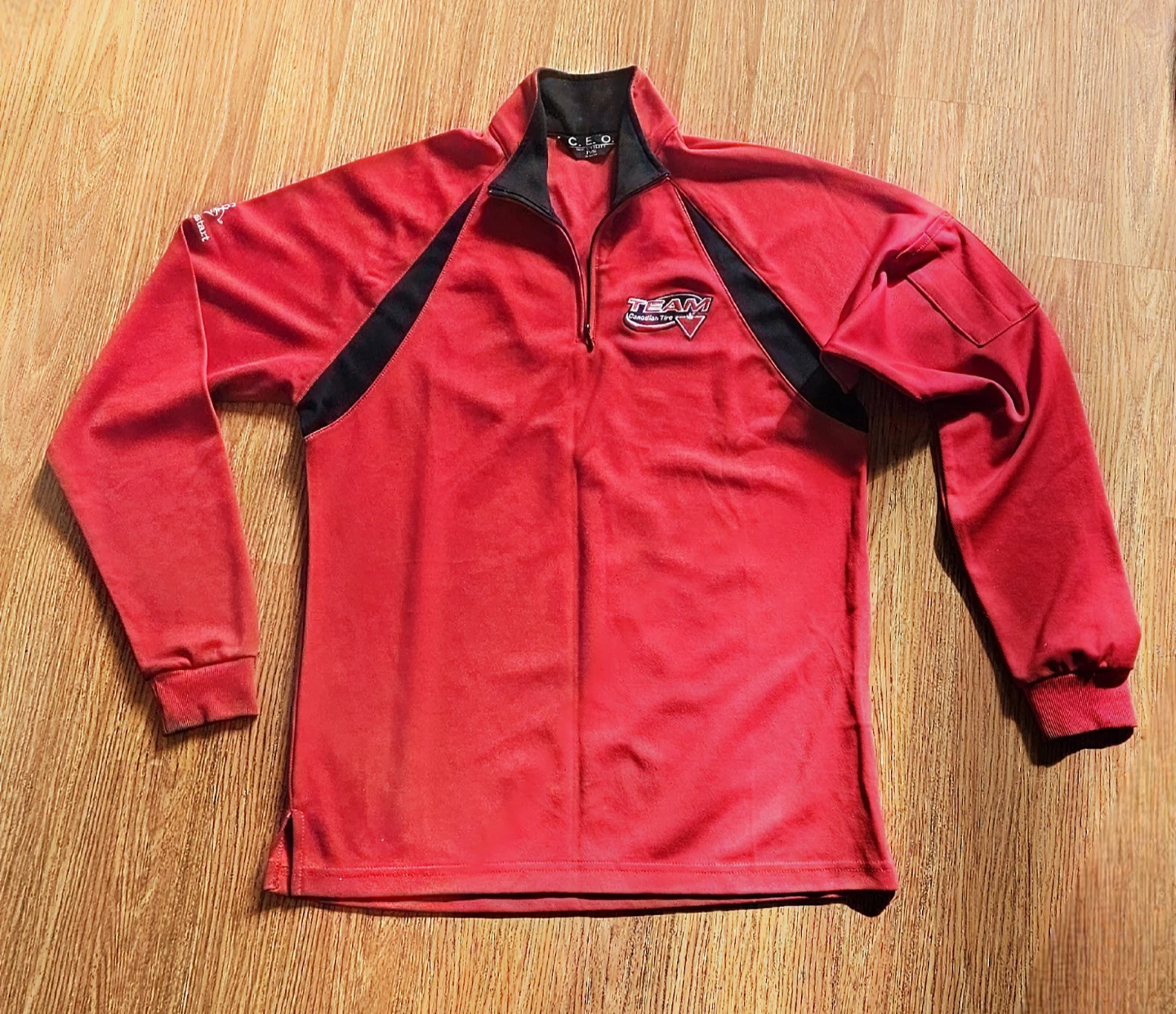 C.E.O. Utility Red Team 1/4 Zip Long Sleeve Shirt P/S ✨️ - photo 2