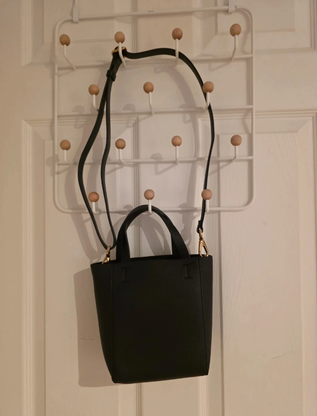 LOVE & LORE Black Pebbled Leather Mini Tote Bag - photo 2