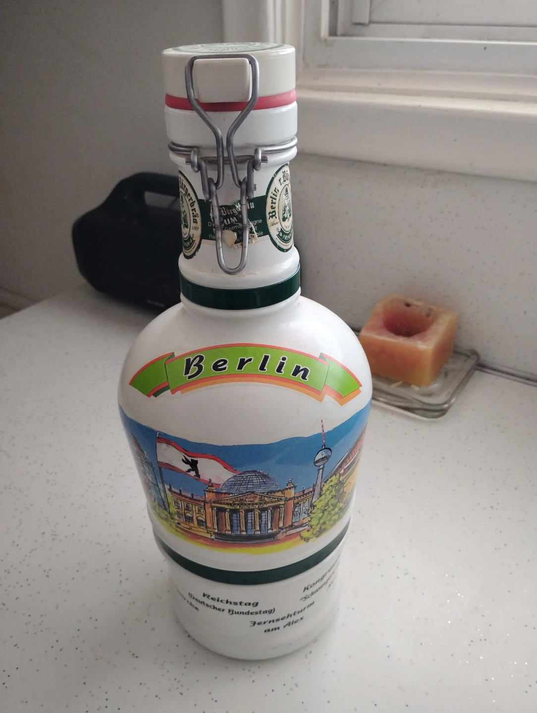 Bürgerbräu Berlin Ceramic Beer Stein 2L Swing Top