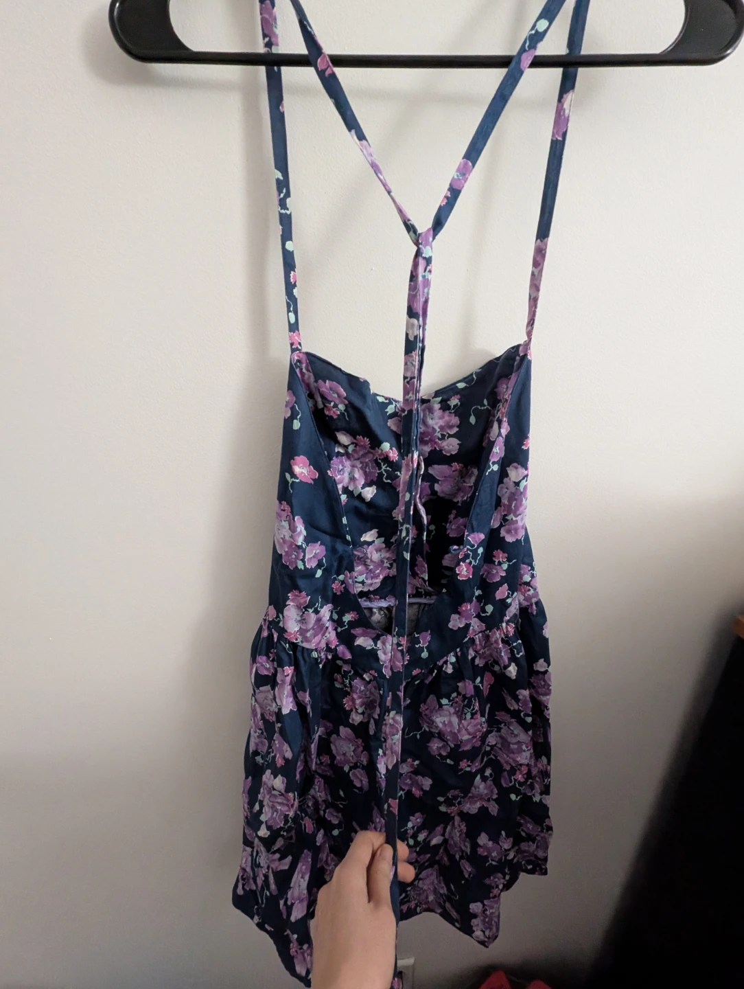 Floral Sundress Mini Dress Cute Dress Tie Up Back - photo 2