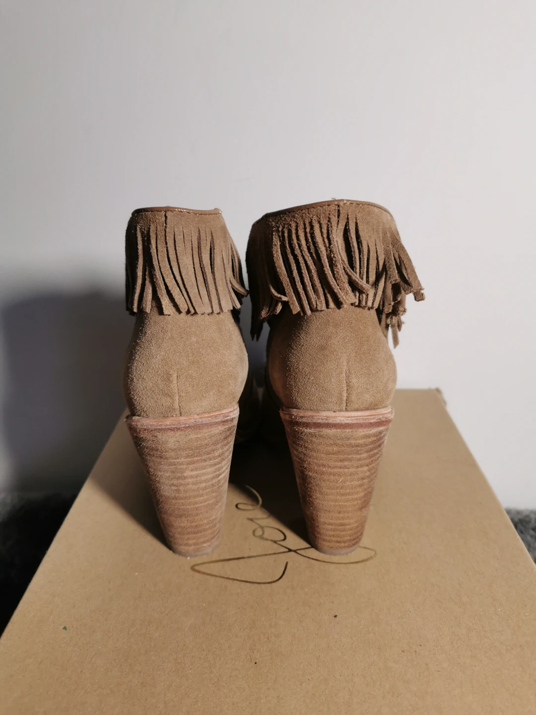 Joie Loren Fringe Suede Booties - Size 36 - photo 3