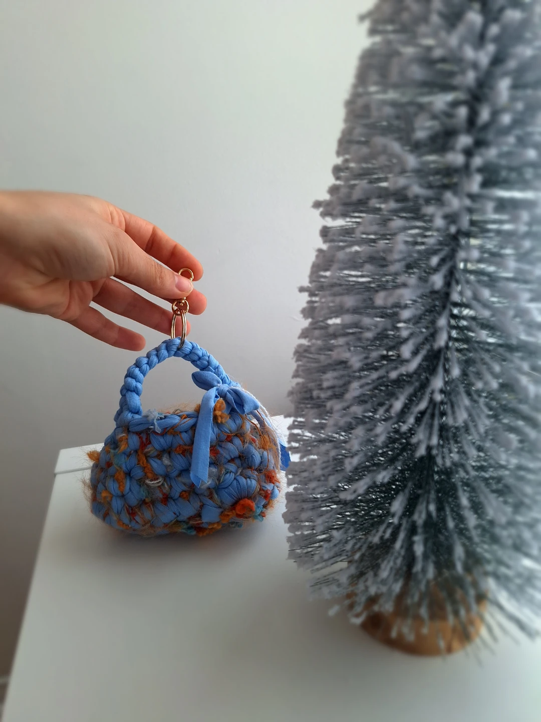 Handmade Crochet Mini Bag Keychain