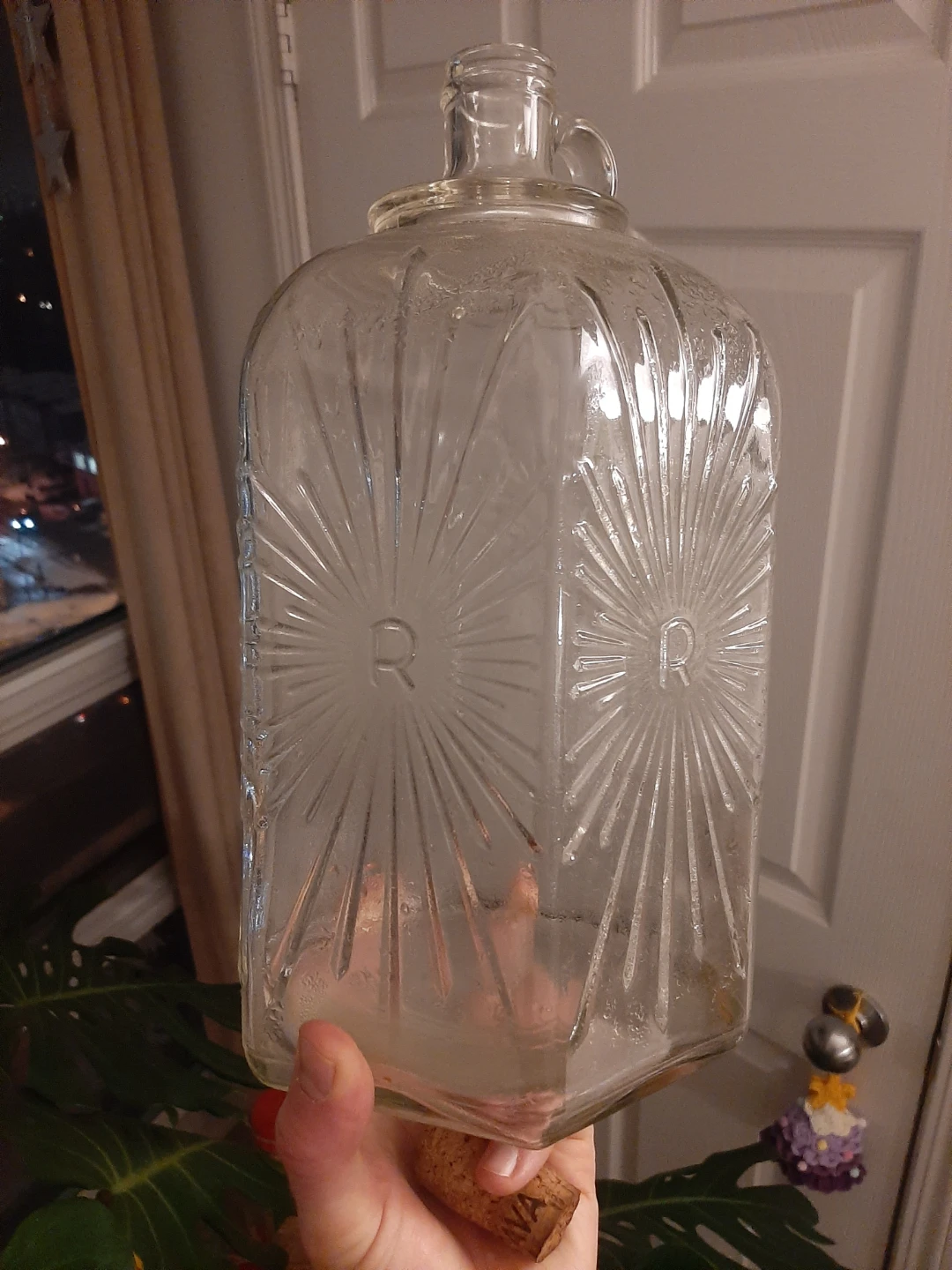 Vintage Glass Jug with Handle