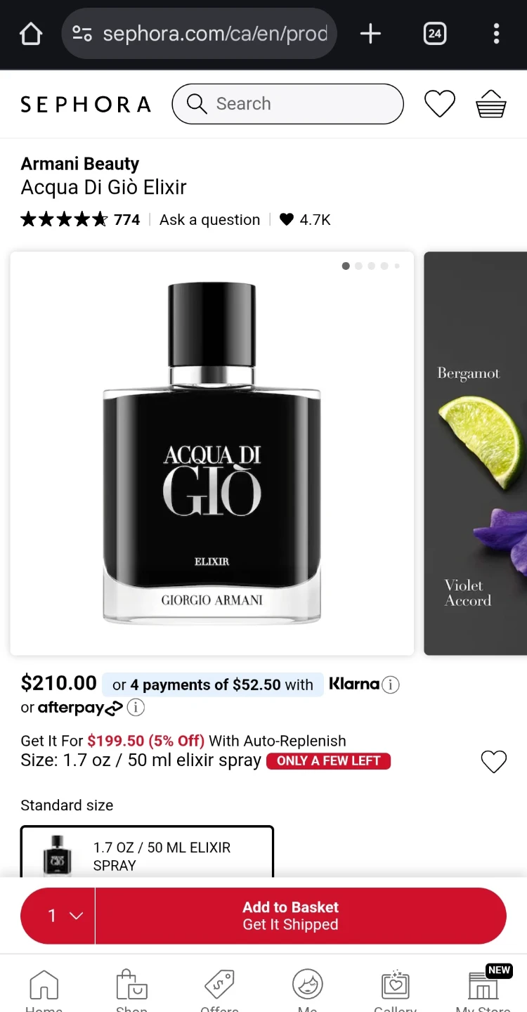 (Retails $210) Giorgio Armani Acqua Di Gio Elixir Perfume (BNIB) - photo 4