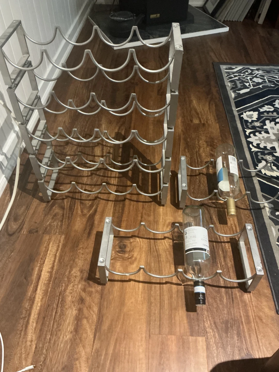 Silver Metal Wine Rack - photo 2