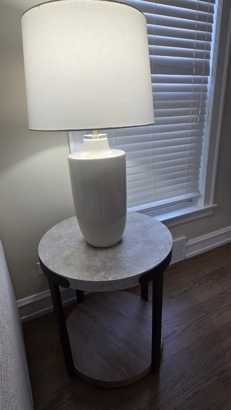 Table Lamp with Side Table