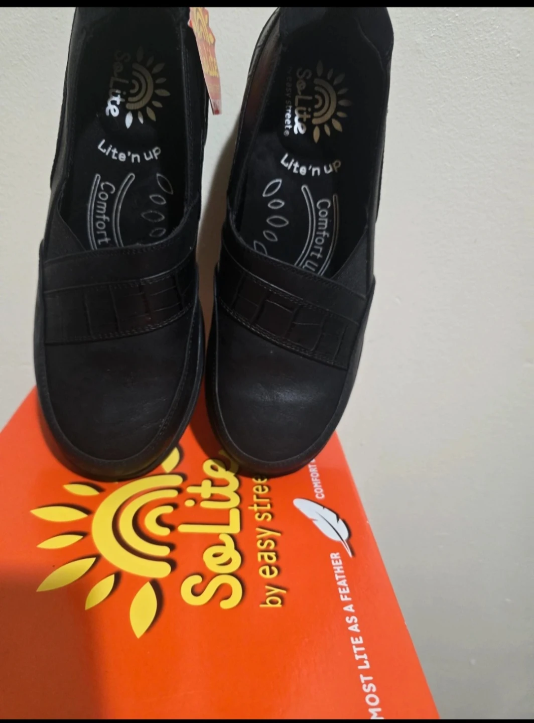 Easy Street SoLite Fernly Black Shoes Size 8W