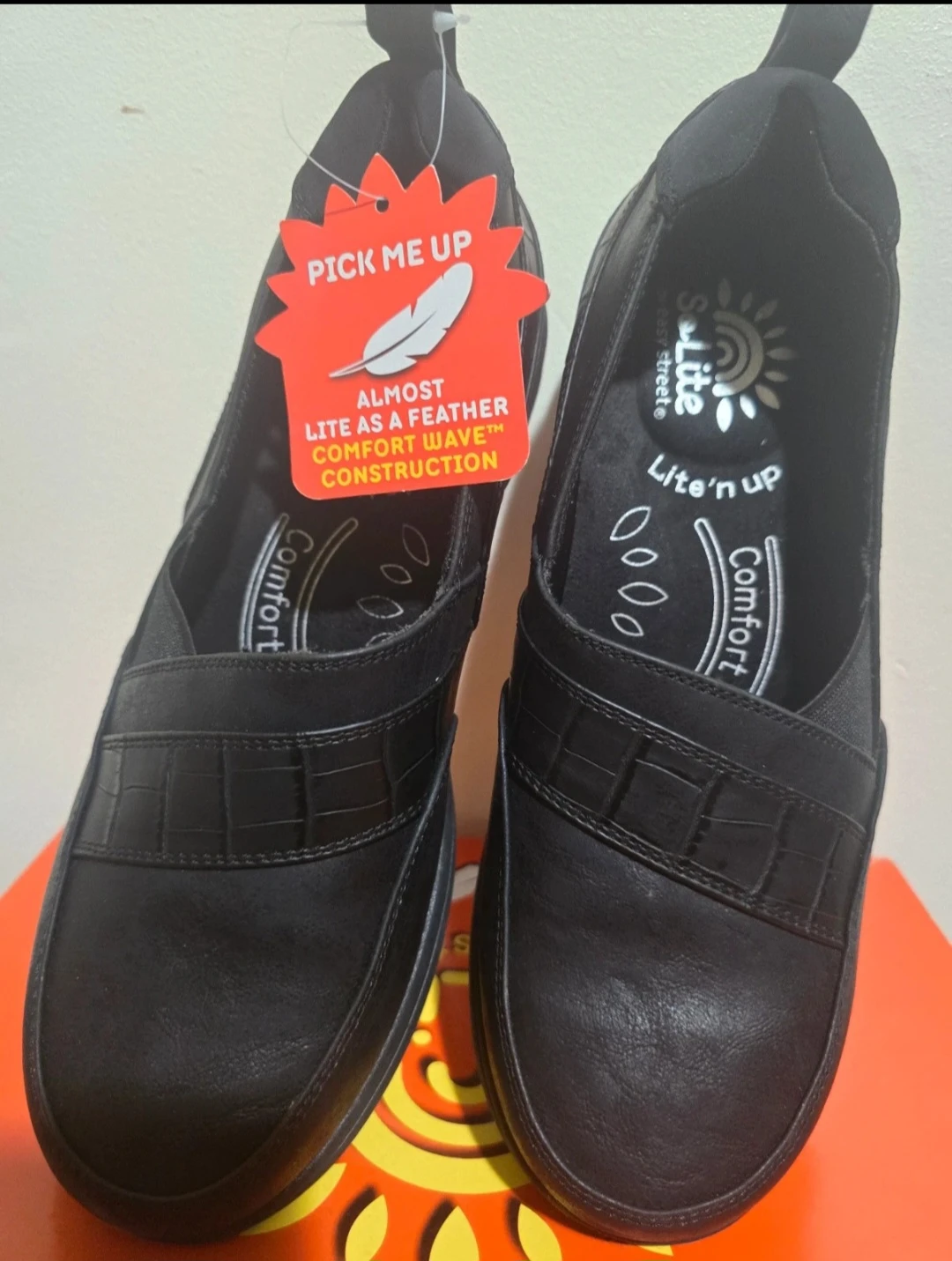 Easy Street SoLite Fernly Black Shoes Size 8W - photo 3