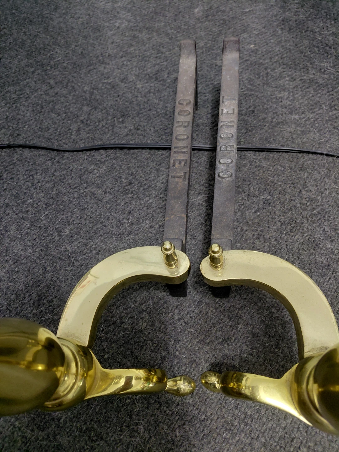 Coronet Brass Fireplace Andirons - photo 3