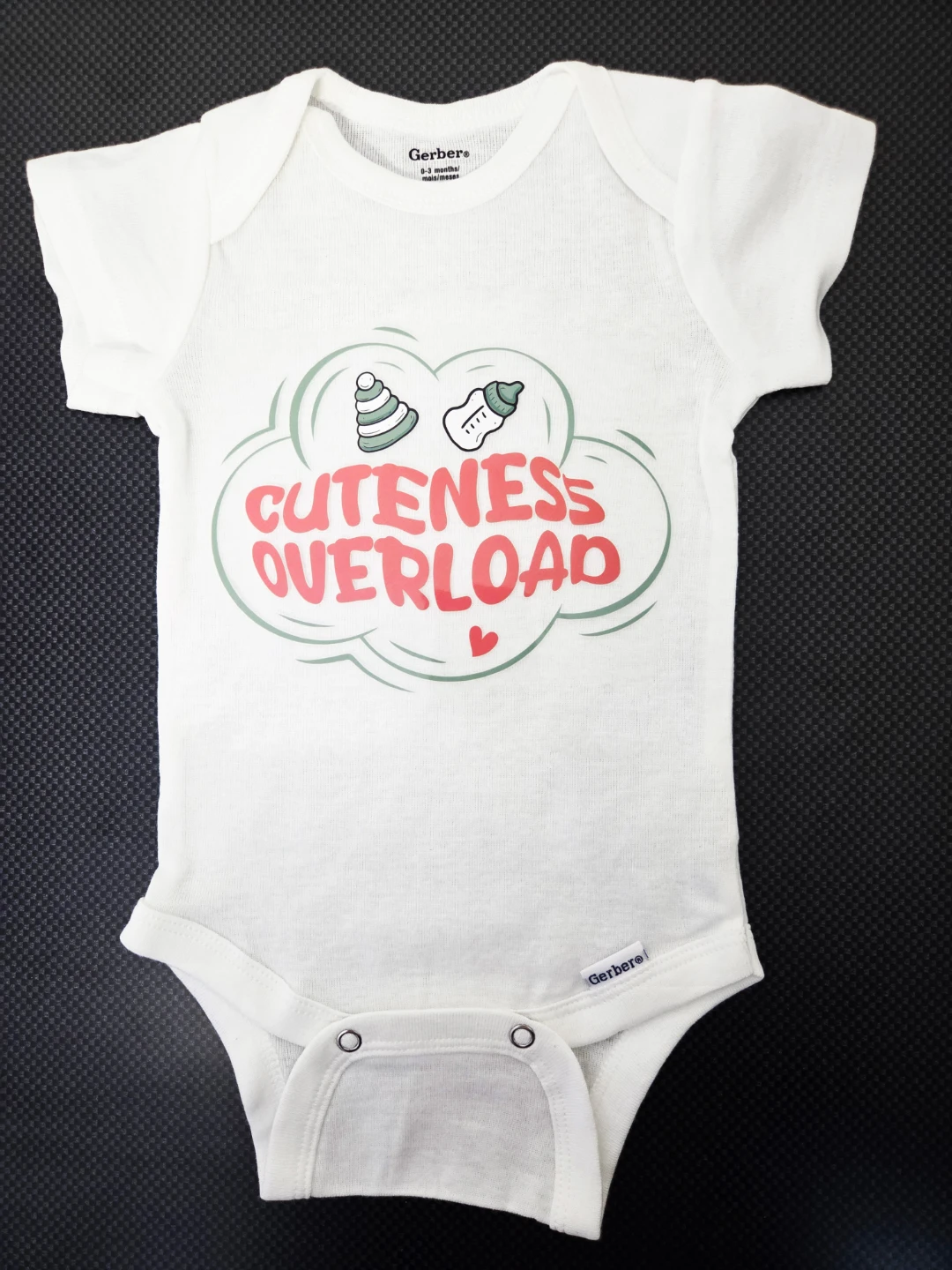 Custom 0-3 Months 'Cuteness Overload' Onesie