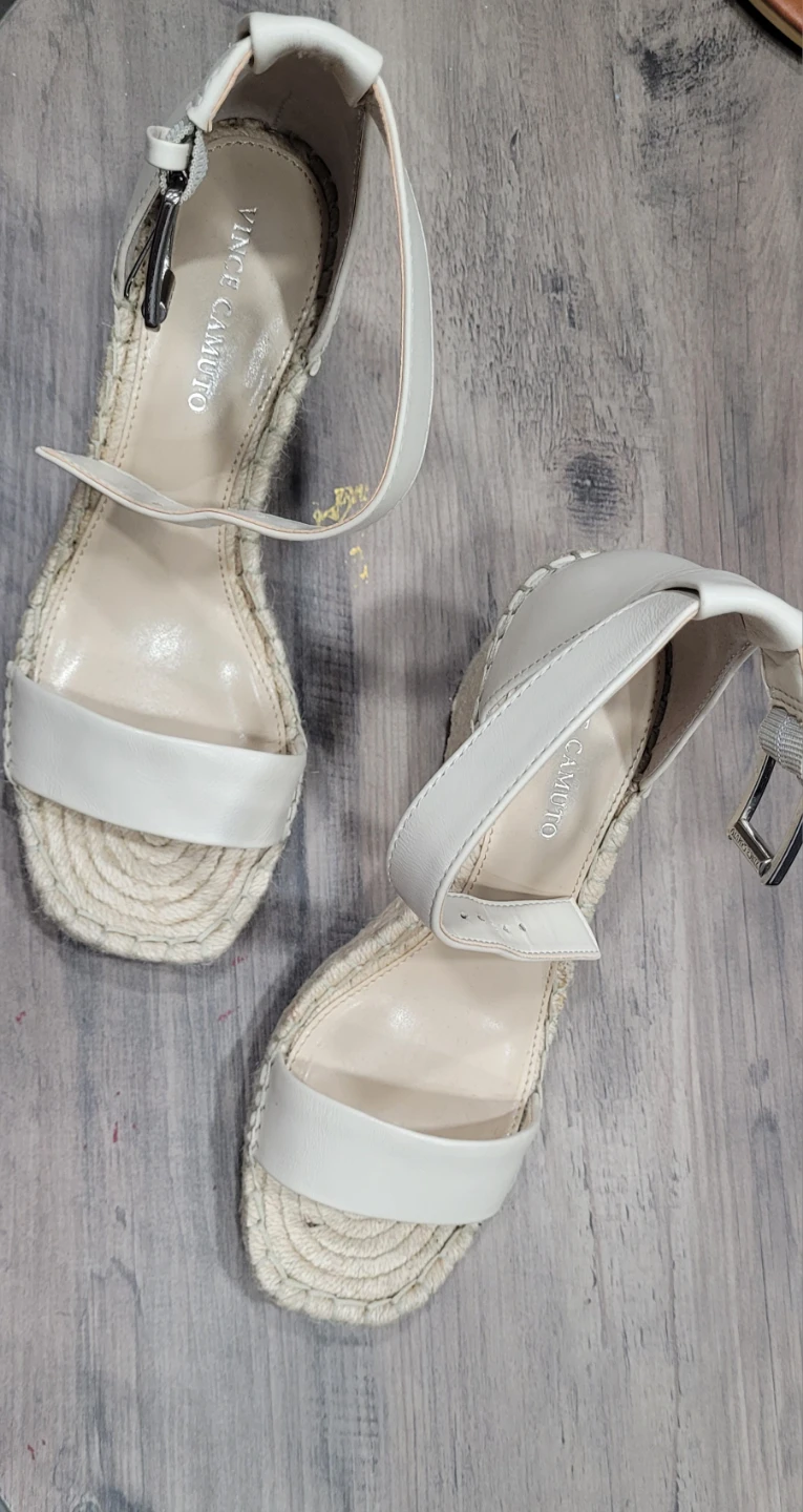 Vince Camuto Pearl White Espadrille Wedge Sandals - photo 2