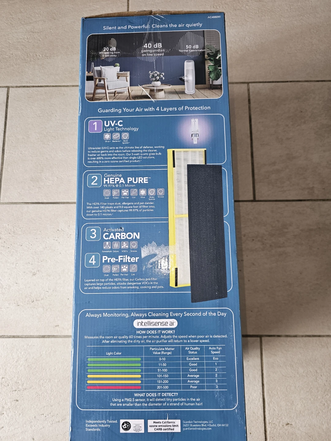 GermGuardian AC4825W Air Purifier - Platinum Edition - photo 2