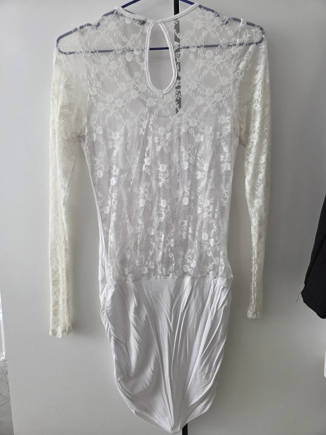 White Lace Sleeve Top - photo 2