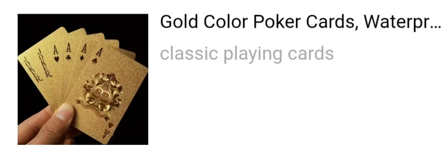 Gold Color Poker Cards Waterproof Classic✨️🪄🔮