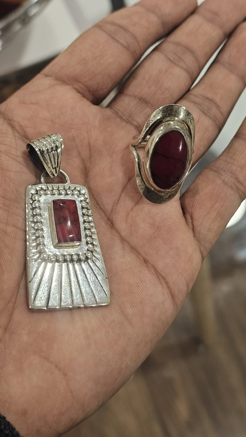 Sterling Silver Pendant & Ring Set - photo 3