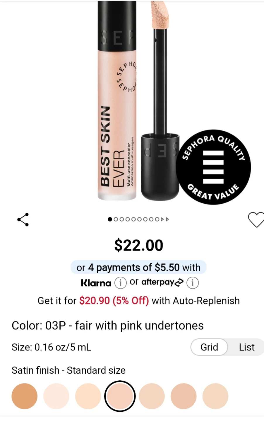 Sephora Best Skin Ever Multi-Use Concealer 03P - photo 3