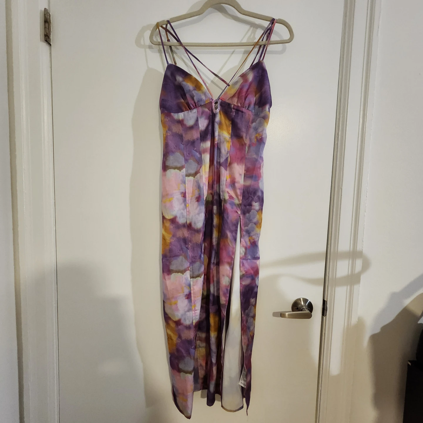 Floral Dress - Purple, Yellow, White