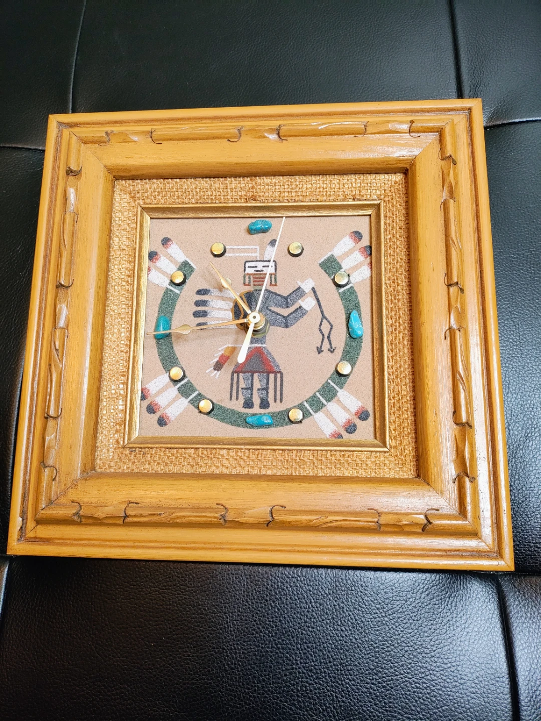 Navajo Sandpainting Clock - photo 3