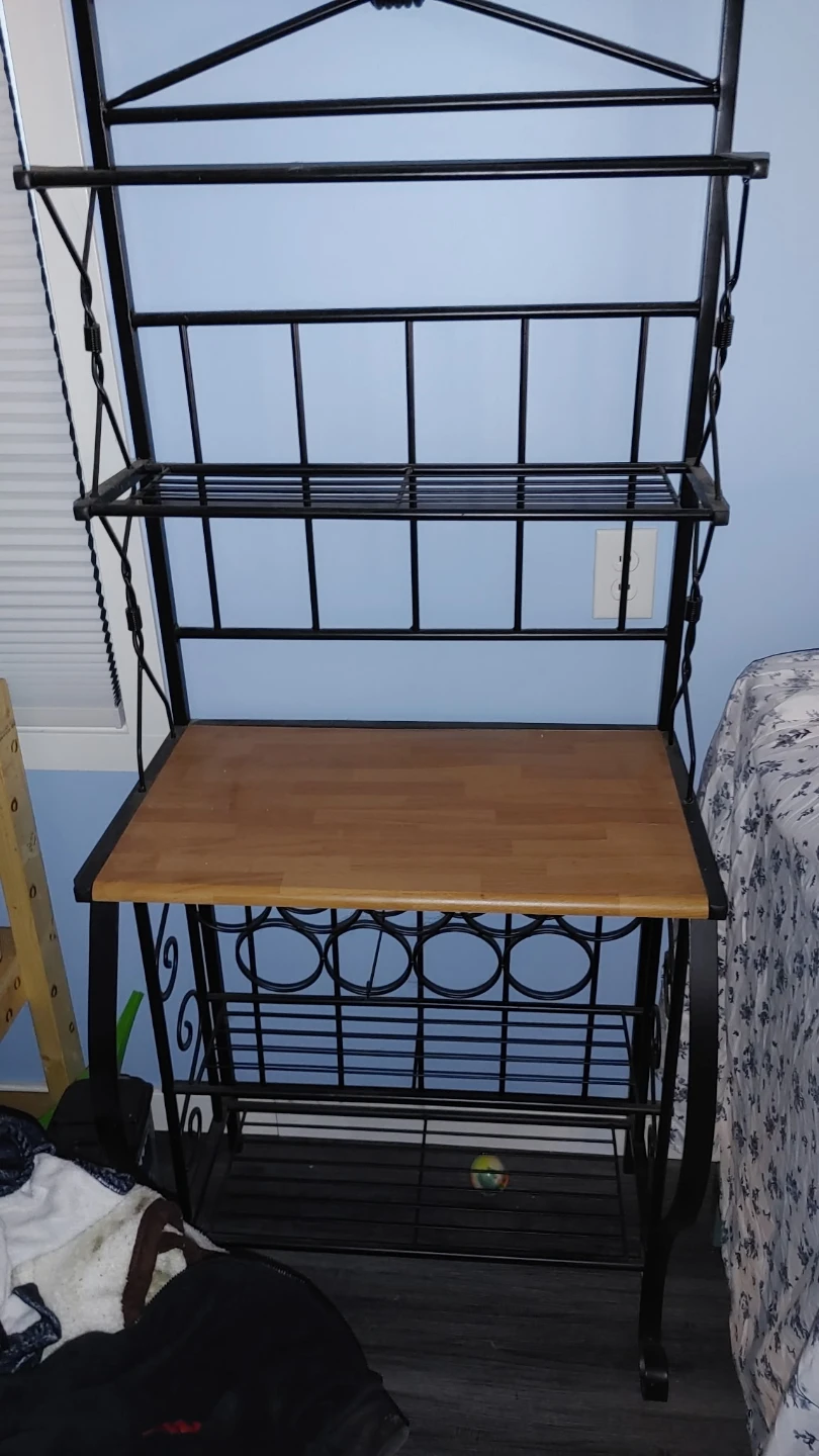 Baker's Rack with Wood Top