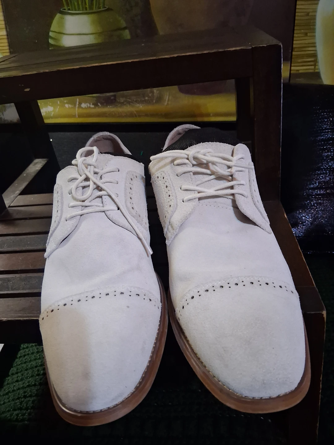 Stacy Adams White Suede Dress Shoes - photo 3