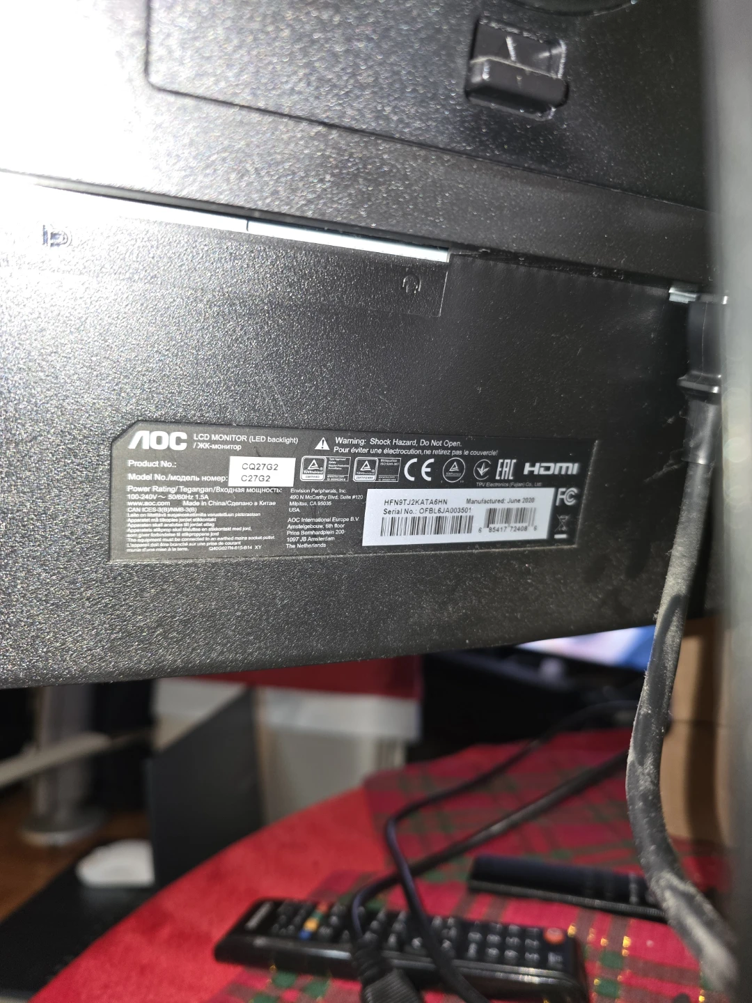 AOC C27G2 27" Curved Gaming Monitor - photo 4