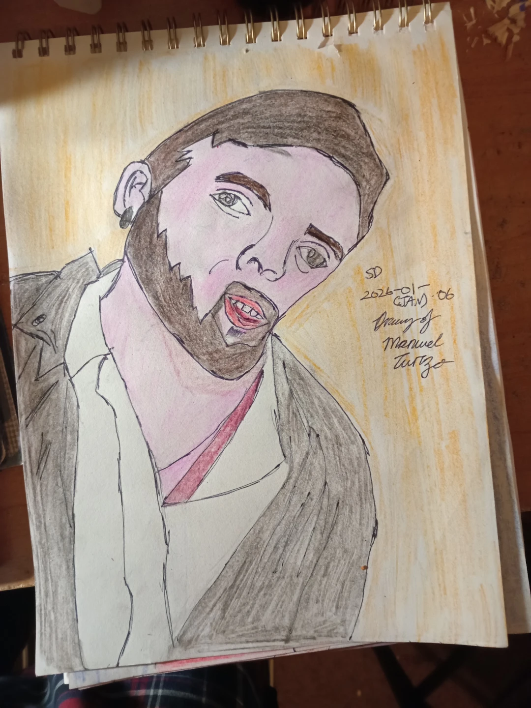 DRAWING OF Manuel T. By Custom Artist Sherwin - photo 2